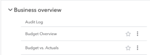 Budget vs Actual report in QBO